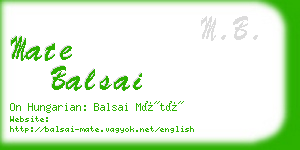 mate balsai business card